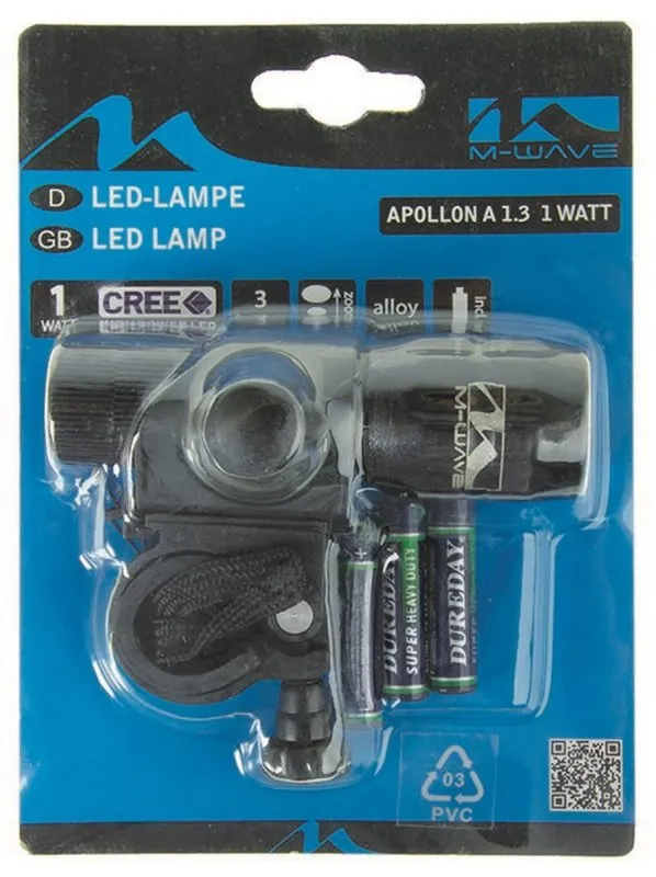 Фара 1д. пов. ярк. 3W/3ф.+ zoom черн. CREE M-WAVE