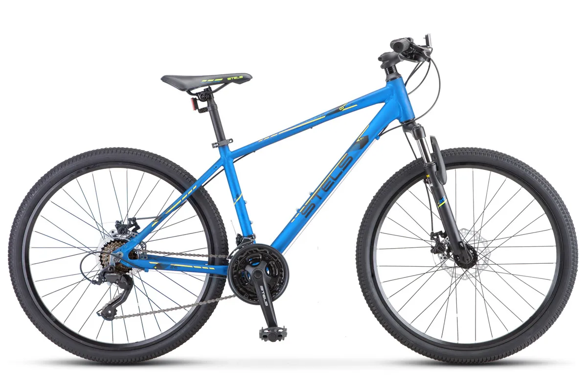 Велосипед STELS Navigator-590 MD 26"  18" Синий/салатовый К010
