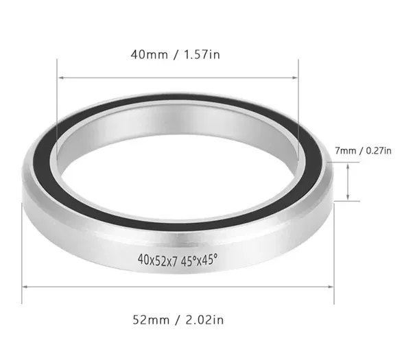 Подшипники пром. для рулевой колонки TOOPRE Ø 52х40x7,0 мм (45°х45°)